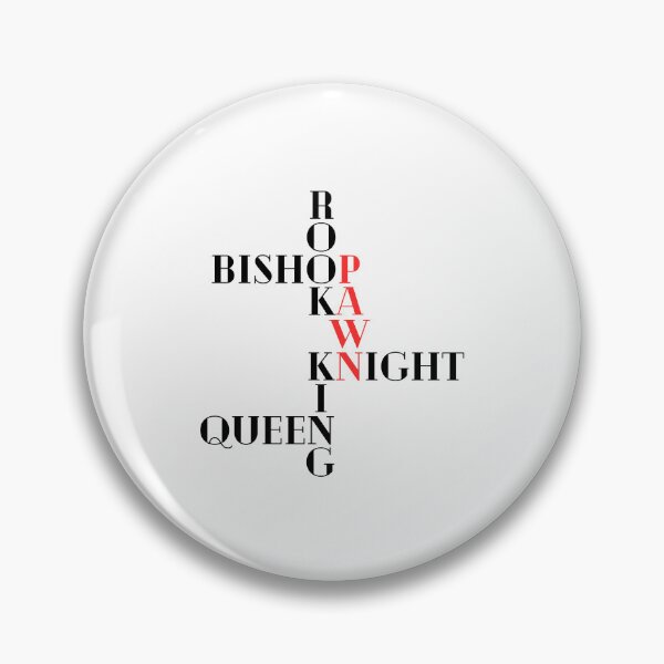 Item preview, Chess figures crossword - Chess design in white, black and red designed and sold by Chess64.