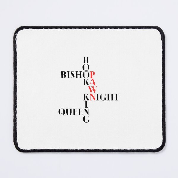 Item preview, Chess figures crossword - Chess design in white, black and red designed and sold by Chess64.