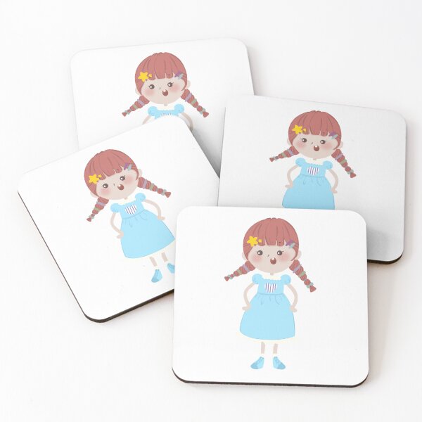 Item preview, Little red-haired girl in a blue dress designed and sold by ImhStephanie421.