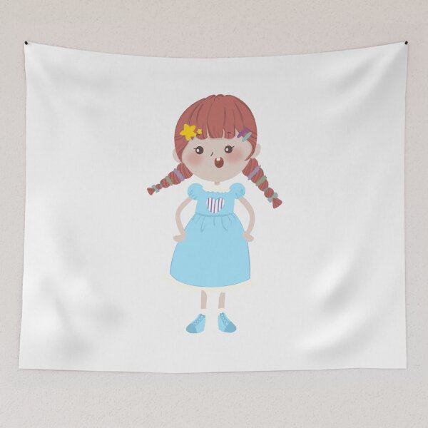 Item preview, Little red-haired girl in a blue dress designed and sold by ImhStephanie421.