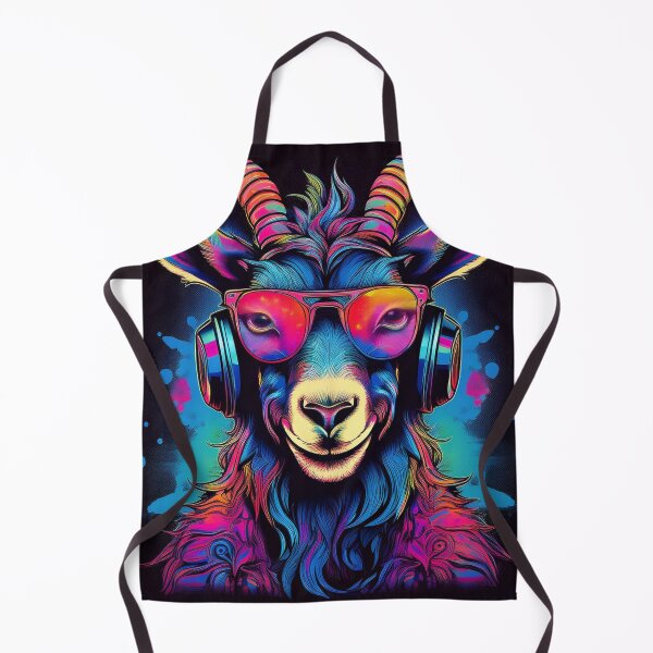 Item preview, graffiti goat in headphones and shades designed and sold by Boxing Kangaroo Retail Company.
