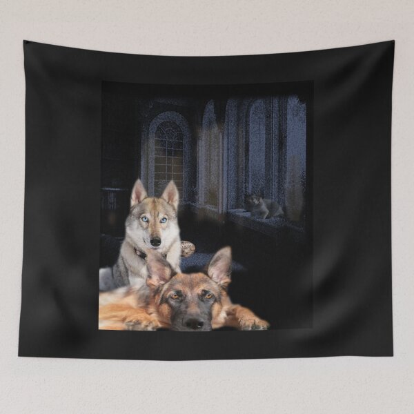 Item preview, Two Shepherds and a Football designed and sold by Patricia Brown.