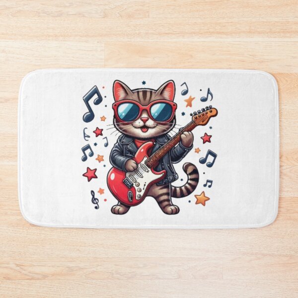 Item preview, Cat Playing Guitar designed and sold by printmala.