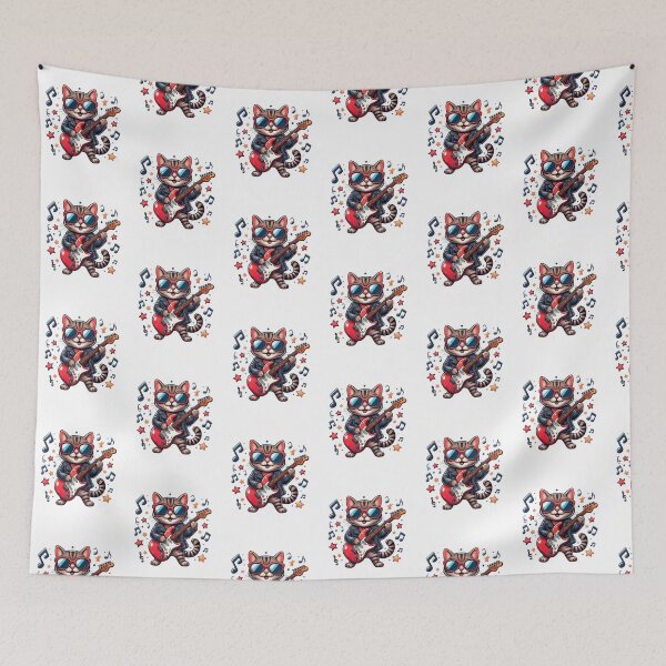 Item preview, Cat Playing Guitar designed and sold by printmala.
