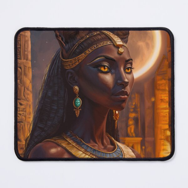 Item preview, This Fecund Land - Digital painting of Ancient Egyptian cat goddess Bastet designed and sold by EmilyDewsnap.