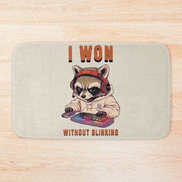 Item preview, Retro Gamer, Raccoon, Futuristic Style, RGB Keyboard designed and sold by OrenjiArtShop.