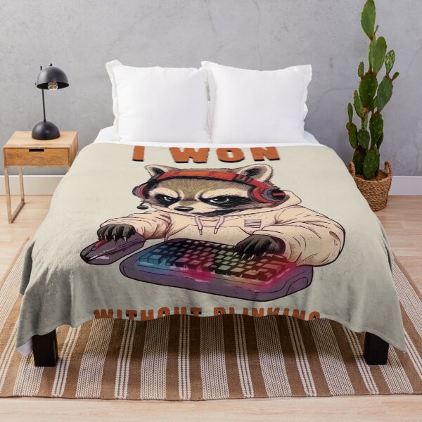 Item preview, Retro Gamer, Raccoon, Futuristic Style, RGB Keyboard designed and sold by OrenjiArtShop.