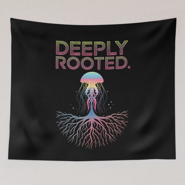 Item preview, Deeply Rooted - Jellyfish with Roots designed and sold by Zazz Lee.