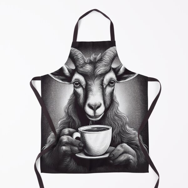 Item preview, Funny up all night Goat drinking coffee designed and sold by Boxing Kangaroo Retail Company.