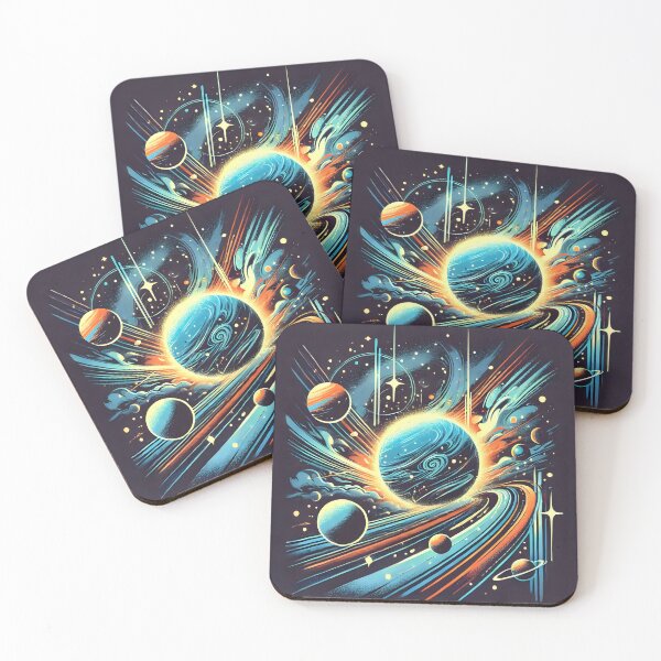 Item preview, Glowing Planets and Distant Stars in a Futuristic Style designed and sold by Eiadlight.