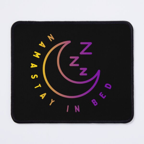 Item preview, Namastay in Bed, Intersex pride flag graphic, Crescent moon Graphic, Sleep, Yoga, Funny, selfcare, relax, pride, relax, chill, sleep mode,  designed and sold by PrideBeProud.