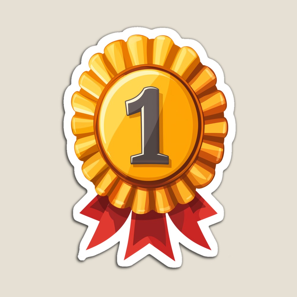 First-Place Gold Medal Ribbon Magnet