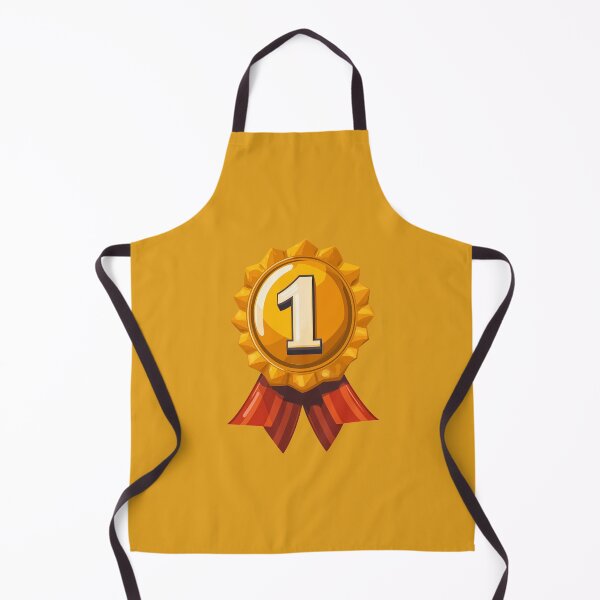 Item preview, 1st Place Golden Medal Cockade Gold Badge with Red Striped Ribbon designed and sold by Magic Pixels Shop.