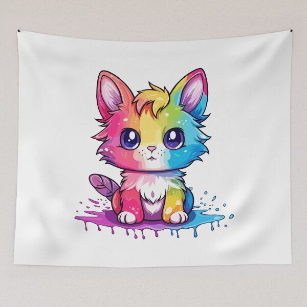 Item preview, Rainbow Animated Cat Design designed and sold by IvyIsle.