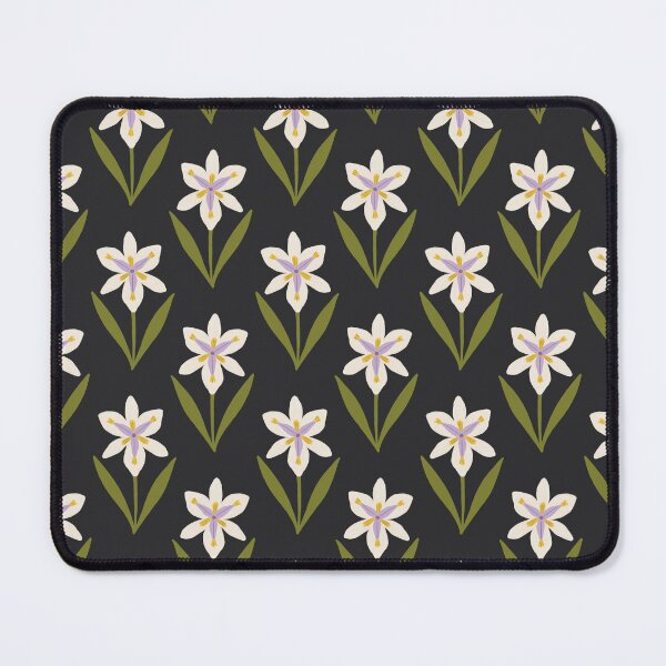Item preview, African iris simple symmetric flower - Black designed and sold by Illustrated by Nat.