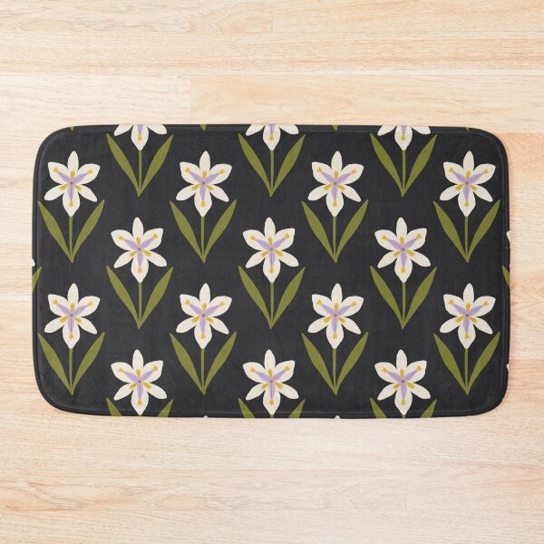Item preview, African iris simple symmetric flower - Black designed and sold by Illustrated by Nat.