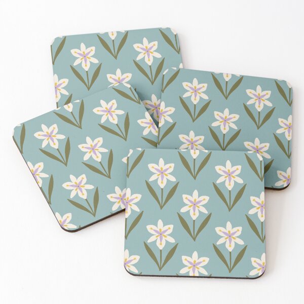 Item preview, African iris simple symmetric flower - Teal designed and sold by Illustrated by Nat.