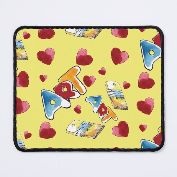 Item preview, Red Valentine Heart-yellow pattern 3 designed and sold by StudioViArt.