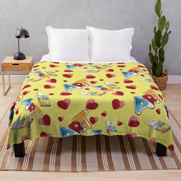 Item preview, Red Valentine Heart-yellow pattern 3 designed and sold by StudioViArt.
