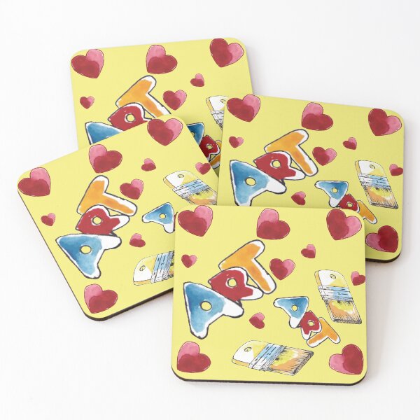 Item preview, Red Valentine Heart-yellow pattern 3 designed and sold by StudioViArt.