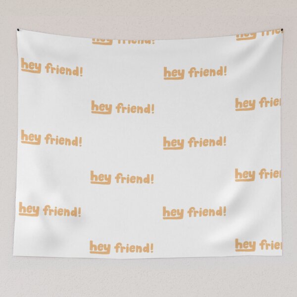 Item preview, Hey friend retro lettering yellow designed and sold by Kborek112.
