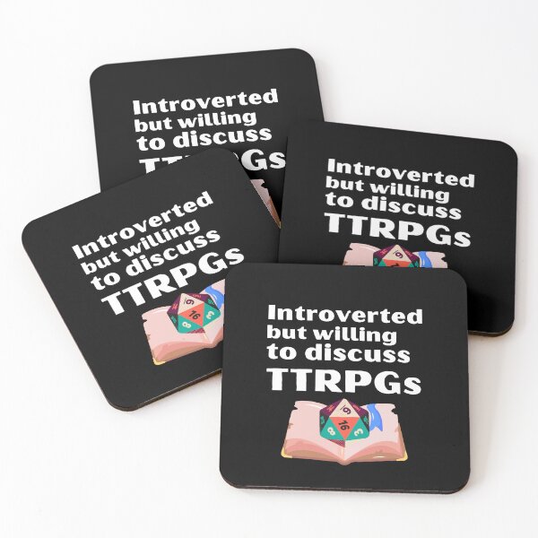 Item preview, Introverted But Willing To Discuss TTRPGs Funny Introvert Tshirt designed and sold by OldSkullDesigns.