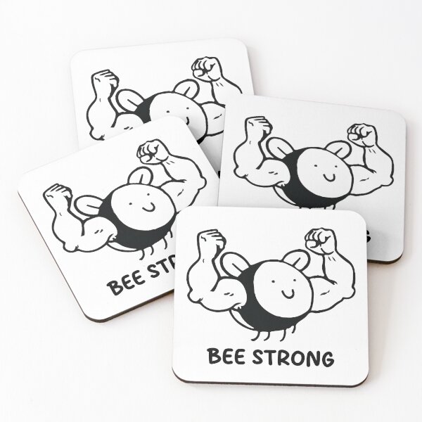 Item preview, Bee Strong Cartoon Art designed and sold by -DEEWOLF-.