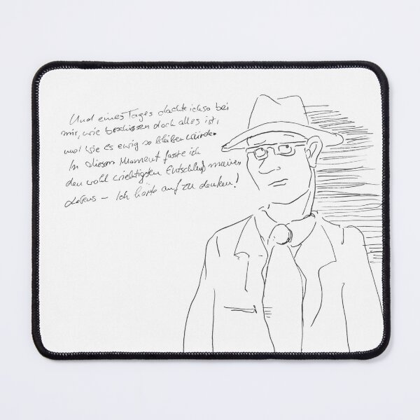 Item preview, Sketch of a Man Thinking Thoughtlessly designed and sold by safish-design.