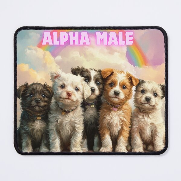 Item preview, Alpha Male Cute Puppies | T-Shirt, Sticker designed and sold by NicolasGlowArt.