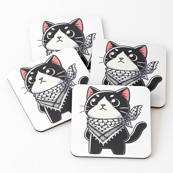 Item preview, Dignified cat wearing the keffiyeh designed and sold by FreshArtFusion.
