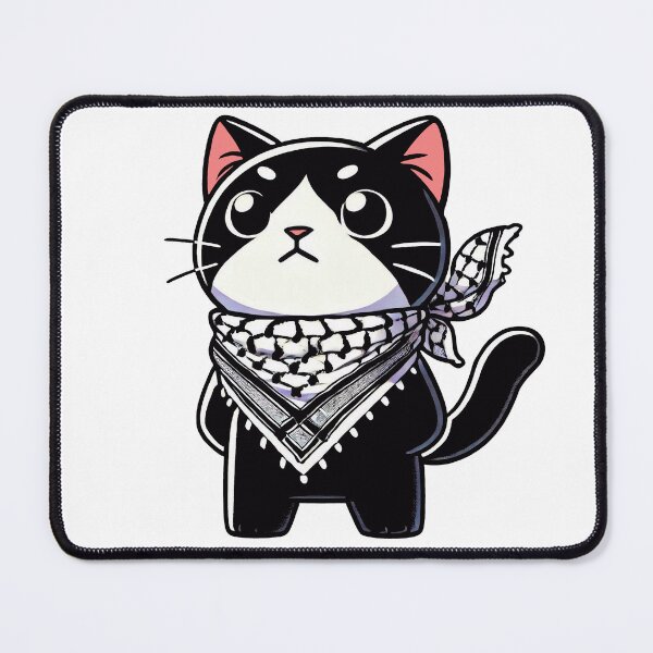 Item preview, Dignified cat wearing the keffiyeh designed and sold by FreshArtFusion.
