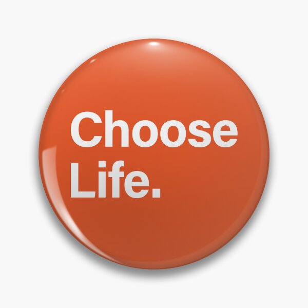 Item preview, Choose Life. Trainspotting - Square - Bottom Left Aligned - White & Orange designed and sold by unrealindeed.