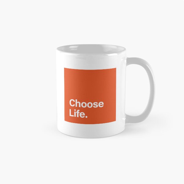Item preview, Choose Life. Trainspotting - Square - Bottom Left Aligned - White & Orange designed and sold by unrealindeed.