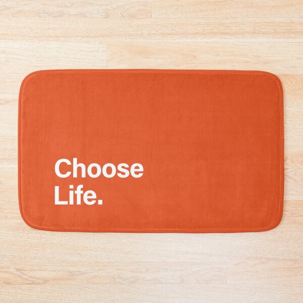 Item preview, Choose Life. Trainspotting - Square - Bottom Left Aligned - White & Orange designed and sold by unrealindeed.