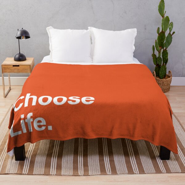 Item preview, Choose Life. Trainspotting - Square - Bottom Left Aligned - White & Orange designed and sold by unrealindeed.