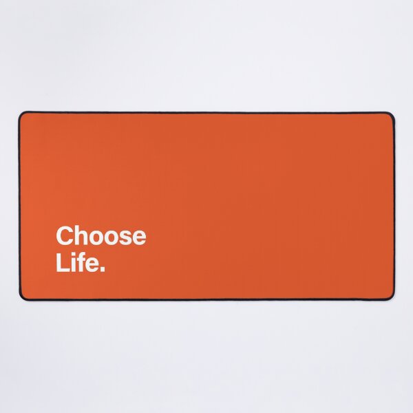 Item preview, Choose Life. Trainspotting - Square - Bottom Left Aligned - White & Orange designed and sold by unrealindeed.