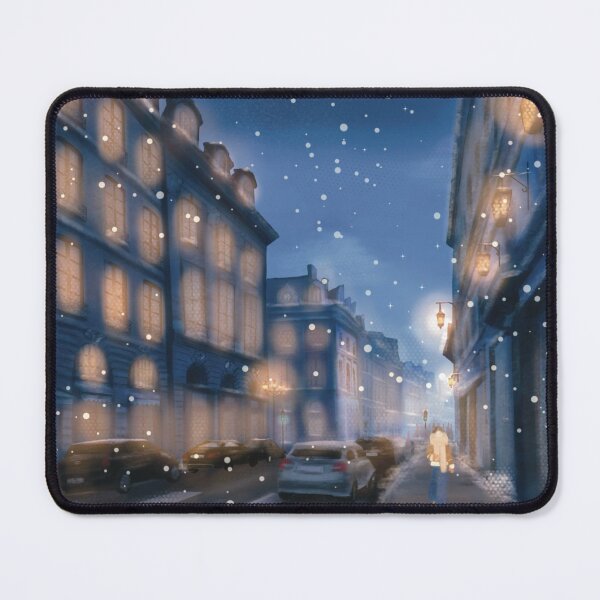 Item preview, Winter Nights: Snowy Street Illustration Timelapse ❄️ designed and sold by renatteart.
