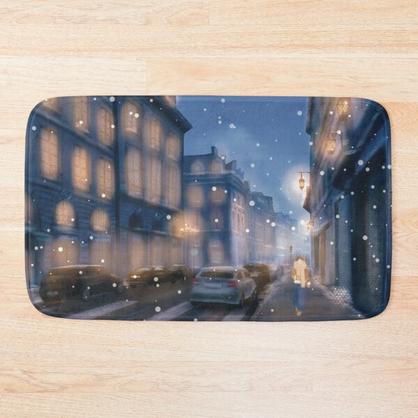 Item preview, Winter Nights: Snowy Street Illustration Timelapse ❄️ designed and sold by renatteart.