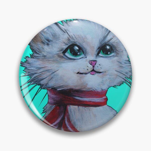 Item preview, White whimsical cat designed and sold by EstelleCress.