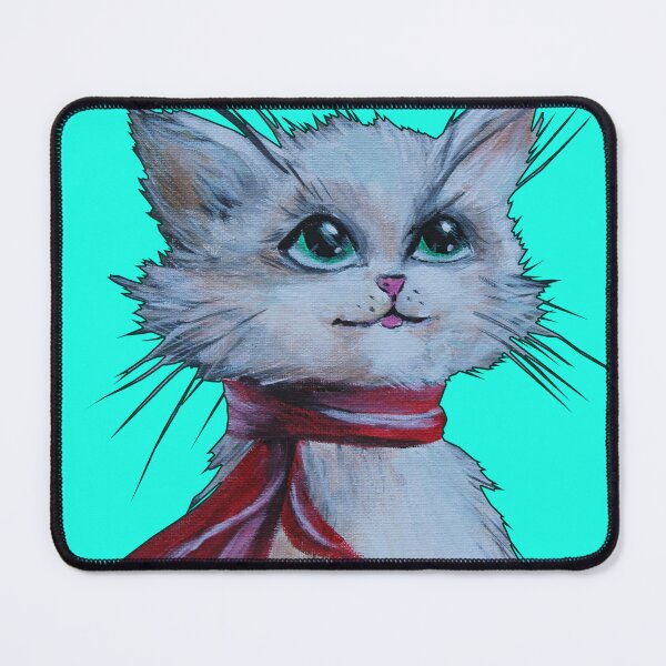 Item preview, White whimsical cat designed and sold by EstelleCress.