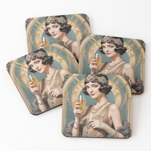 Item preview, Wall Art - Vintage Art Deco Girl #10 - Large designed and sold by ForeverPrintsOK.