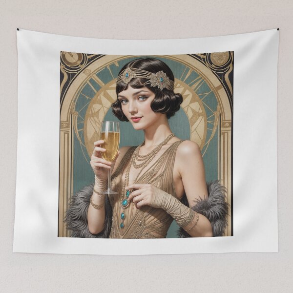Item preview, Wall Art - Vintage Art Deco Girl #10 - Large designed and sold by ForeverPrintsOK.