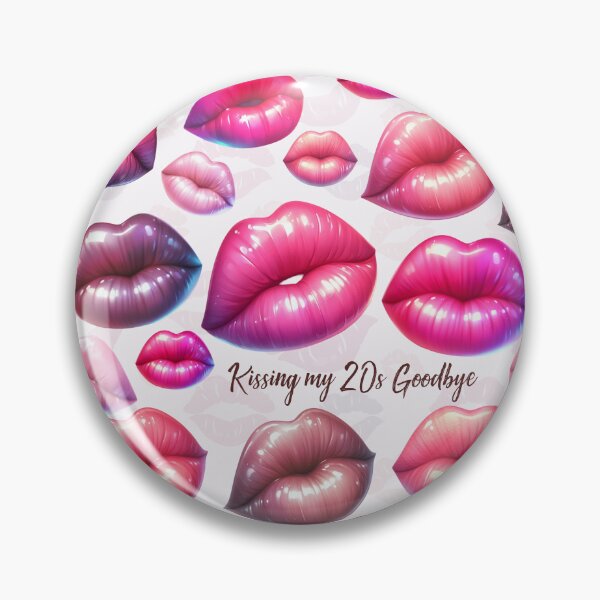 Item preview, Kissing My 20s Goodbye Lips Pattern designed and sold by SparkSpiral.