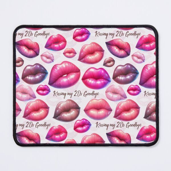 Item preview, Kissing My 20s Goodbye Lips Pattern designed and sold by SparkSpiral.