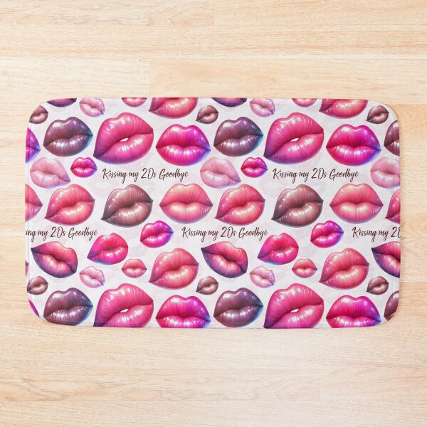 Item preview, Kissing My 20s Goodbye Lips Pattern designed and sold by SparkSpiral.