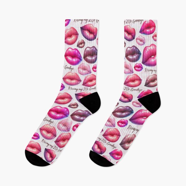 Item preview, Kissing My 20s Goodbye Lips Pattern designed and sold by SparkSpiral.