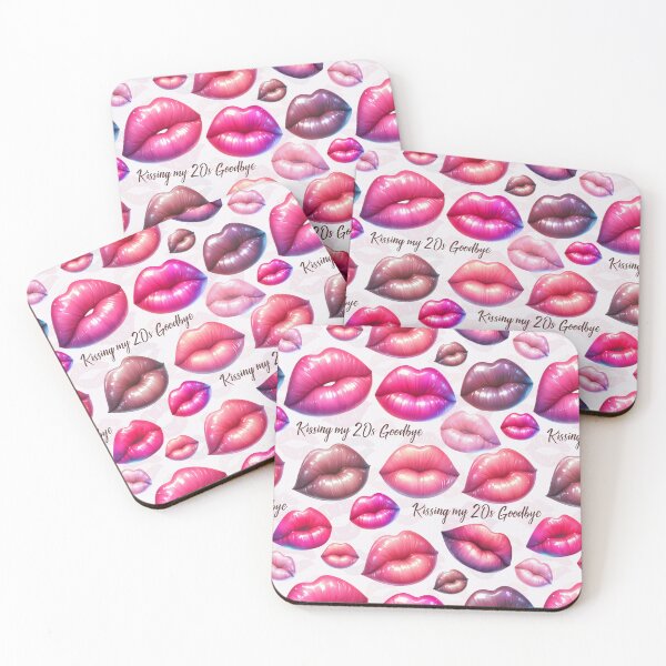 Item preview, Kissing My 20s Goodbye Lips Pattern designed and sold by SparkSpiral.
