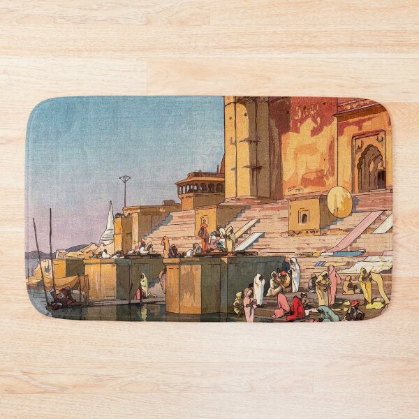 Item preview, Ghat in Benares Benaresu no gatto Yoshida Hiroshi designed and sold by TeeARTHY.