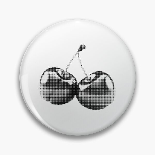 Item preview, Retro black and white cherries 90s design sticker designed and sold by shmugytopy.