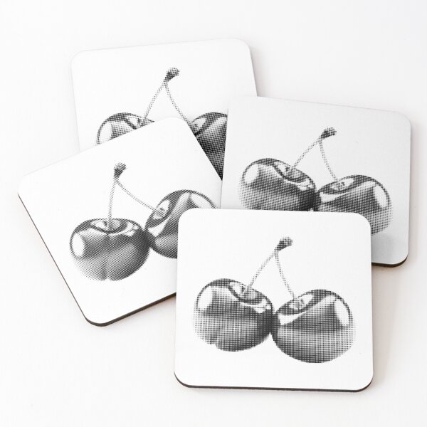 Item preview, Retro black and white cherries 90s design sticker designed and sold by shmugytopy.
